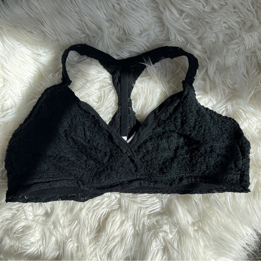 Auden Black Lace Nursing Bralette Racerback Size 2X